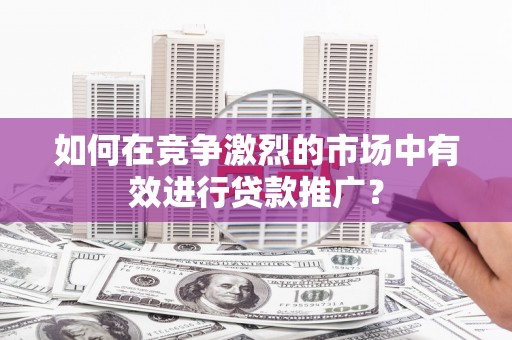 丰都如何在竞争激烈的市场中有效进行贷款推广？