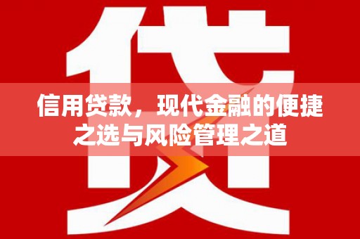 丰都信用贷款，现代金融的便捷之选与风险管理之道
