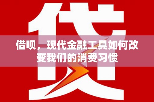 丰都借呗，现代金融工具如何改变我们的消费习惯