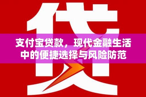 丰都支付宝贷款，现代金融生活中的便捷选择与风险防范