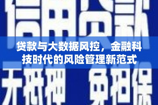 丰都贷款与大数据风控，金融科技时代的风险管理新范式