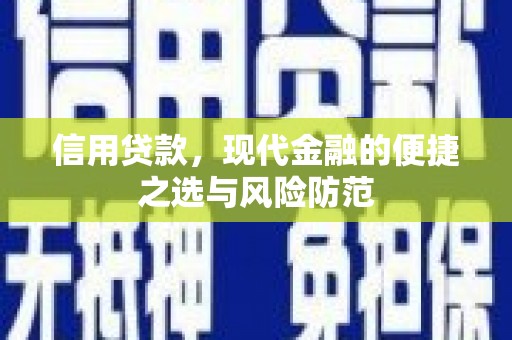 丰都信用贷款，现代金融的便捷之选与风险防范