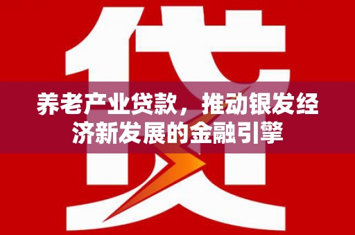 丰都养老产业贷款，推动银发经济新发展的金融引擎