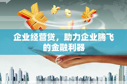 丰都企业经营贷，助力企业腾飞的金融利器