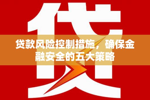 丰都贷款风险控制措施，确保金融安全的五大策略