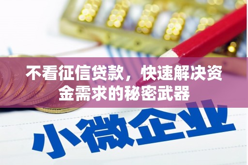 丰都不看征信贷款，快速解决资金需求的秘密武器