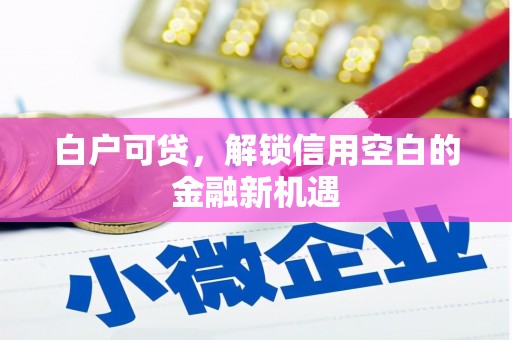 丰都白户可贷，解锁信用空白的金融新机遇