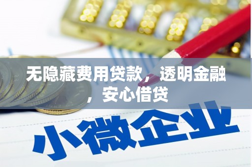 丰都无隐藏费用贷款，透明金融，安心借贷