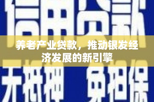 丰都养老产业贷款，推动银发经济发展的新引擎