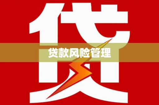 丰都贷款风险管理