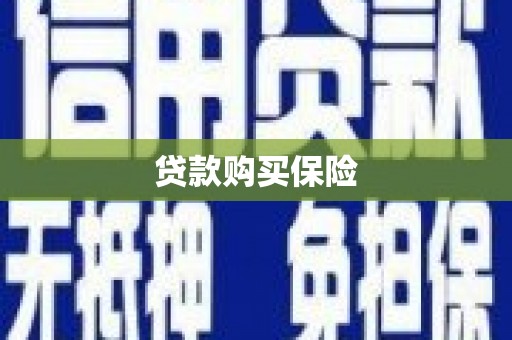 丰都贷款购买保险