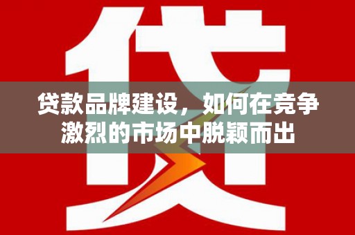 丰都贷款品牌建设，如何在竞争激烈的市场中脱颖而出