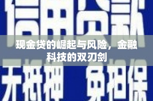 丰都现金贷的崛起与风险，金融科技的双刃剑
