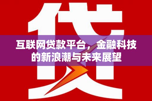丰都互联网贷款平台，金融科技的新浪潮与未来展望
